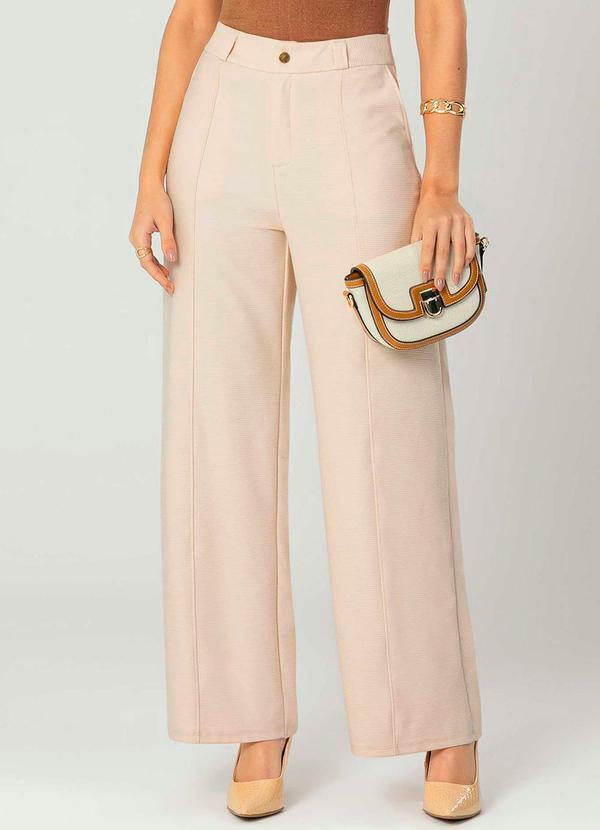 Gris - Calça Feminina Adulta Conforto Bege