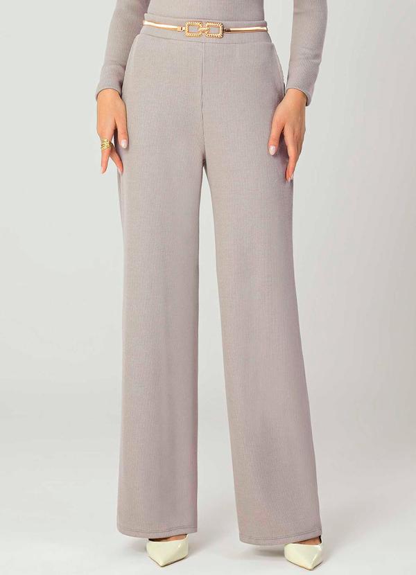 Gris - Calça Feminina Adulta Conforto Cinza