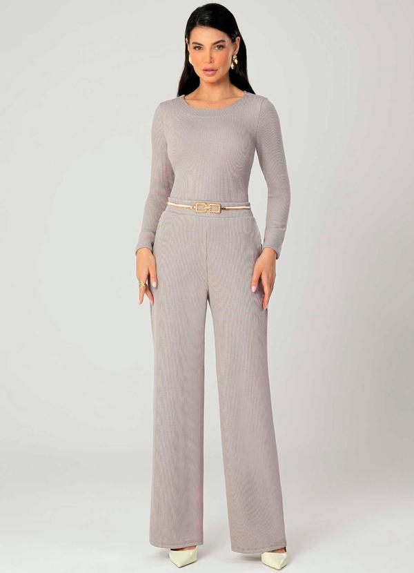 Gris - Calça Feminina Adulta Conforto Cinza 2