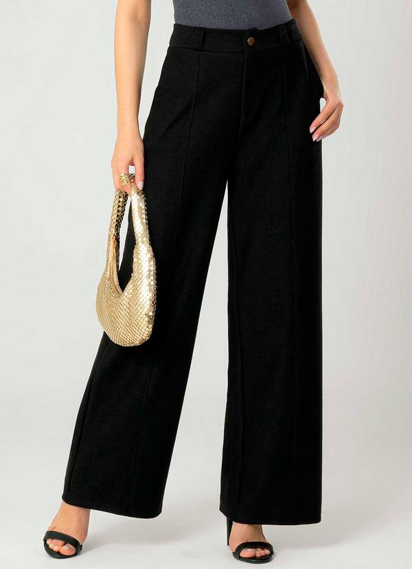 Gris - Calça Feminina Adulta Conforto Preto