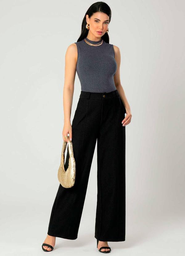 Gris - Calça Feminina Adulta Conforto Preto 2