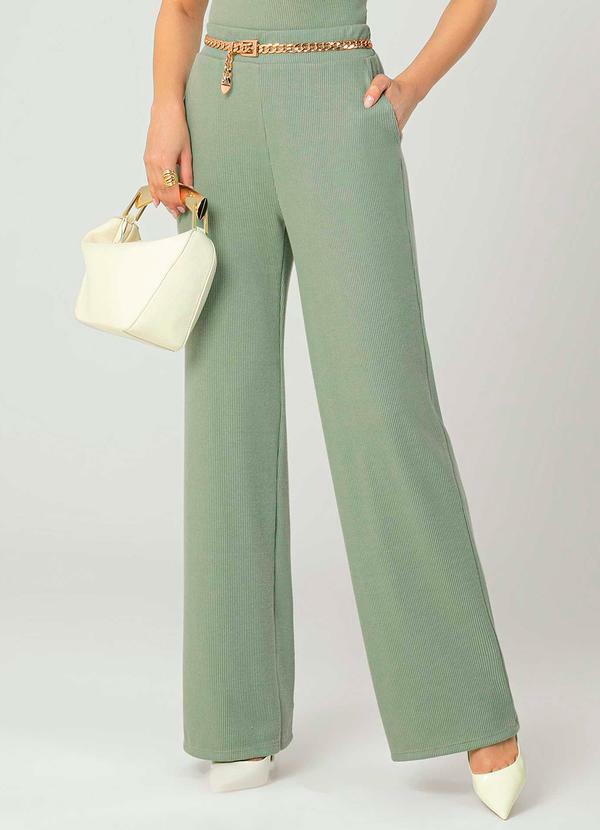 Gris - Calça Feminina Adulta Conforto Verde