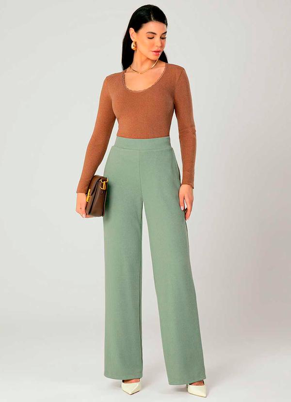 Gris - Calça Feminina Adulta Conforto Verde 3