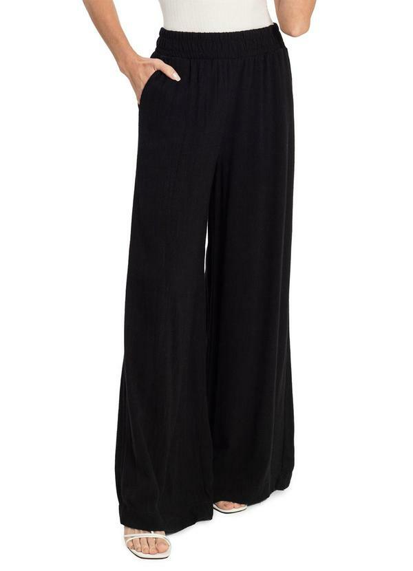 Endless - Calça Feminina com Bolso Faca Linho Strong Preto