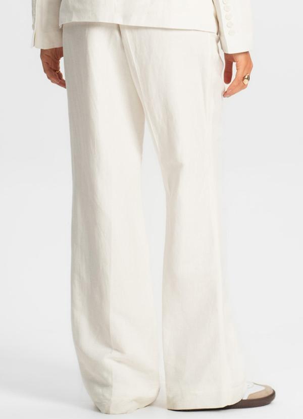 Endless - Calça Feminina de Alfaiataria Branco 2