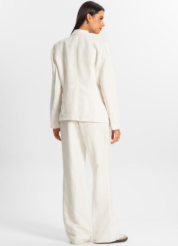 Endless - Calça Feminina de Alfaiataria Branco 4