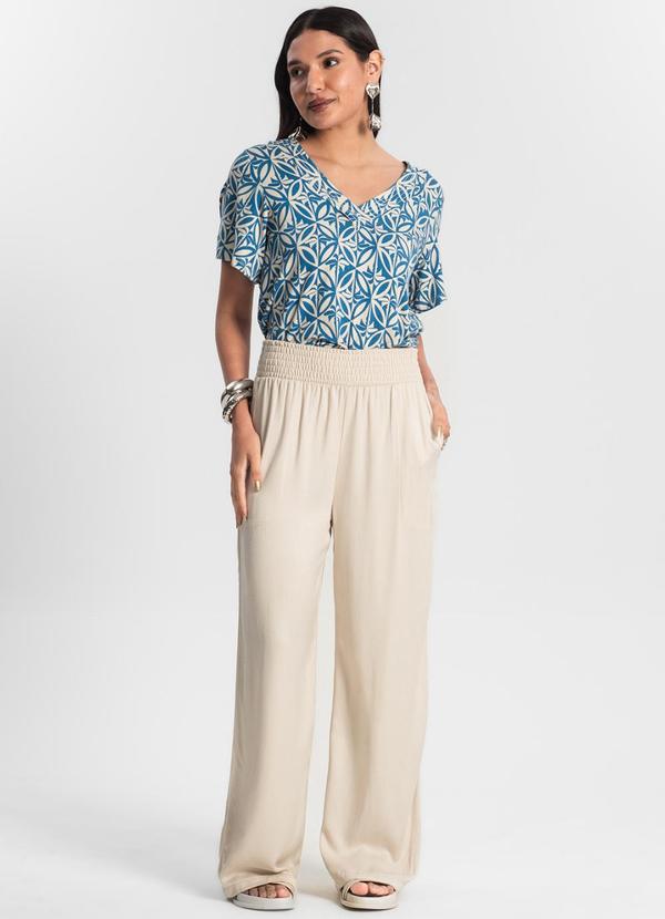 Rovitex - Calça Feminina de Viscose Bege 3