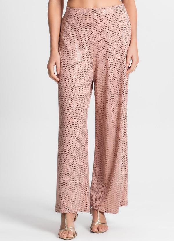 Endless - Calça Feminina em Lantejoula Rose Gold