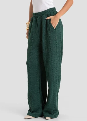 Dianna - Calça Feminina em Malha Tricot Rustic Verde - DIANNA