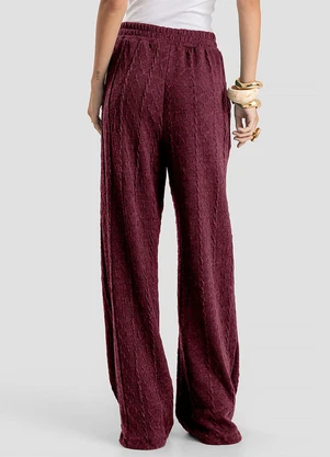 Dianna - Calça Feminina em Malha Tricot Rustic Vermelho - DIANNA