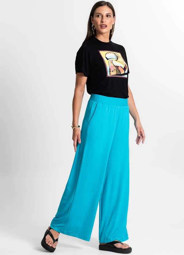 Rovitex - Calça Feminina em Molecotton Azul 5