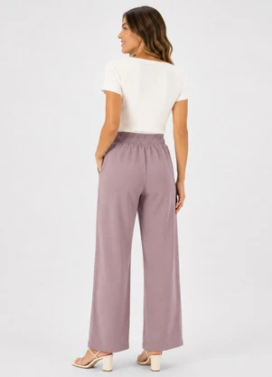 Infinita Cor - Calça Feminina em Moletom Peluciado Marrom - INFINITA COR