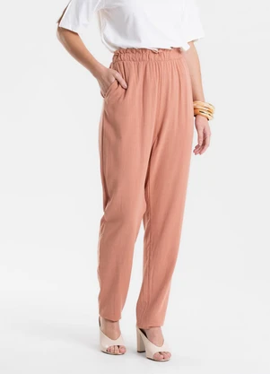Endless - Calça Feminina Linho Strong Clochard Marrom - ENDLESS