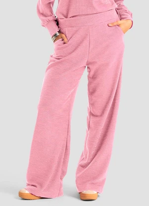 Dianna - Calça Feminina Malhão Maquinetado Rosa - DIANNA