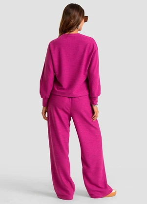 Dianna - Calça Feminina Malhão Maquinetado Roxo - DIANNA