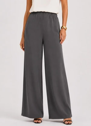 Infinita Cor - Calça Feminina Moletom Peluciado Cinza - INFINITA COR