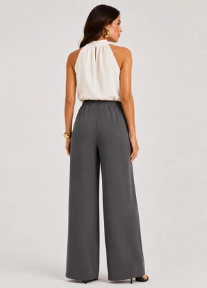 Infinita Cor - Calça Feminina Moletom Peluciado Cinza - INFINITA COR