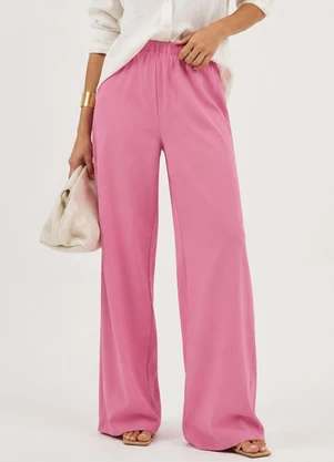 Infinita Cor - Calça Feminina Moletom Peluciado Rosa - INFINITA COR