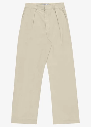 Endless - Calça Feminina Pantalona Alfaiataria Bege - ENDLESS