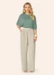 Endless - Calça Feminina Pantalona Alfaiataria Bege - variação: Bege