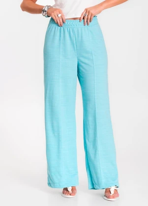 Infinita Cor - Calça Feminina Pantalona Azul - INFINITA COR