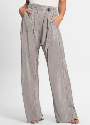 Endless - Calça Feminina Pantalona Cinza - ENDLESS