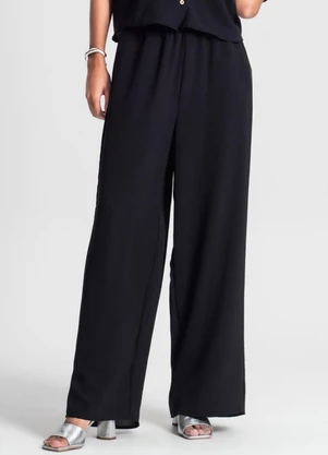 Rovitex - Calça Feminina Pantalona em Air Flow Preto - ROVITEX