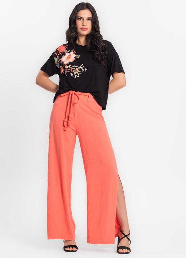 Endless - Calça Feminina Pantalona em Linho Strong Rosa 3