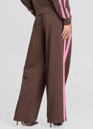 Dianna - Calça Feminina Pantalona em Molecotton Marrom - DIANNA