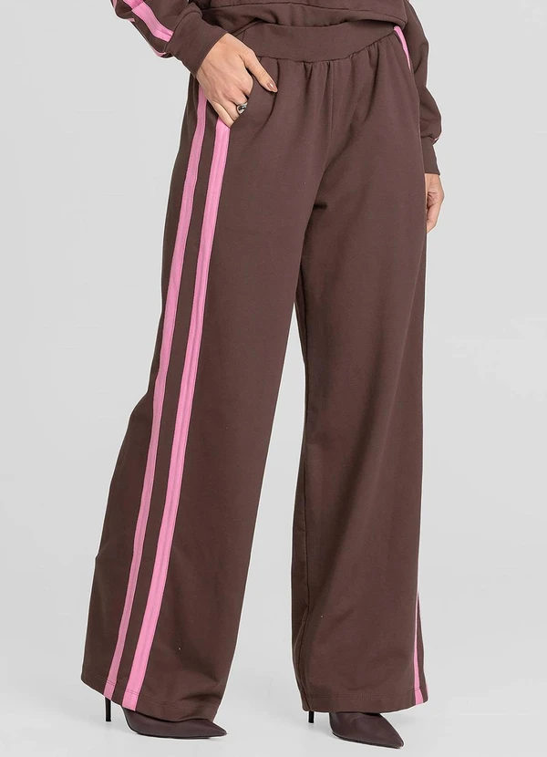 Dianna - Calça Feminina Pantalona em Molecotton Marrom
