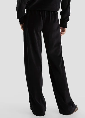 Dianna - Calça Feminina Pantalona em Plush Preto - DIANNA