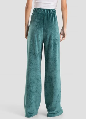 Dianna - Calça Feminina Pantalona em PlushVerde - DIANNA