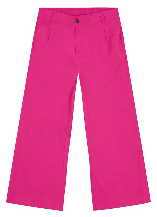 Endless - Calça Feminina Pantalona em Sarja Rosa