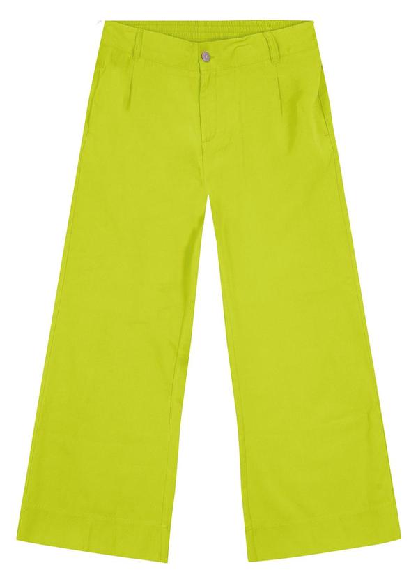 Endless - Calça Feminina Pantalona em Sarja Verde 4