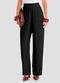 Dianna - Calça Feminina Pantalona em Tecido Azul - variação: Preto