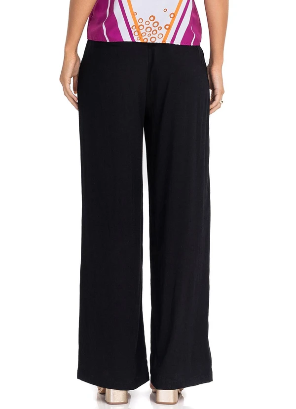 Endless - Calça Feminina Pantalona em Viscose Preto 2