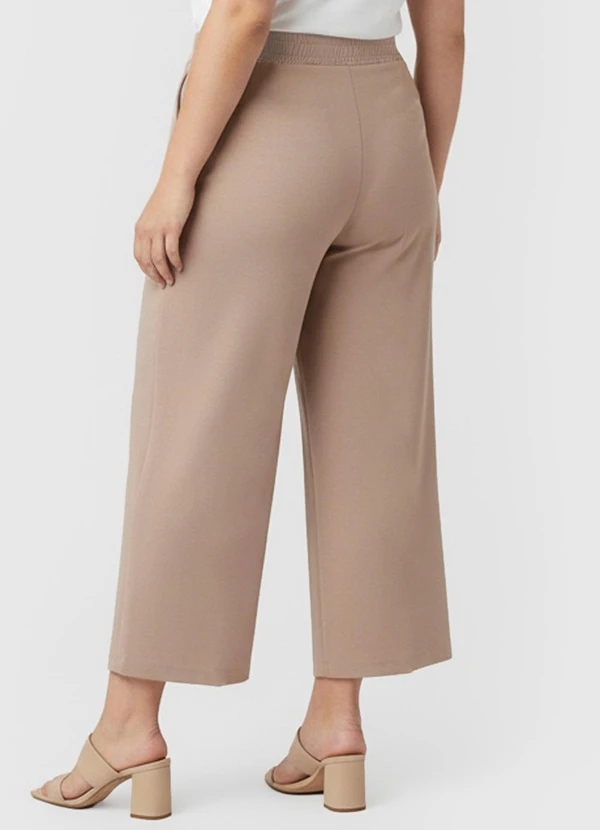 Rovitex - Calça Feminina Pantalona Plus Size Renaluci Bege 2