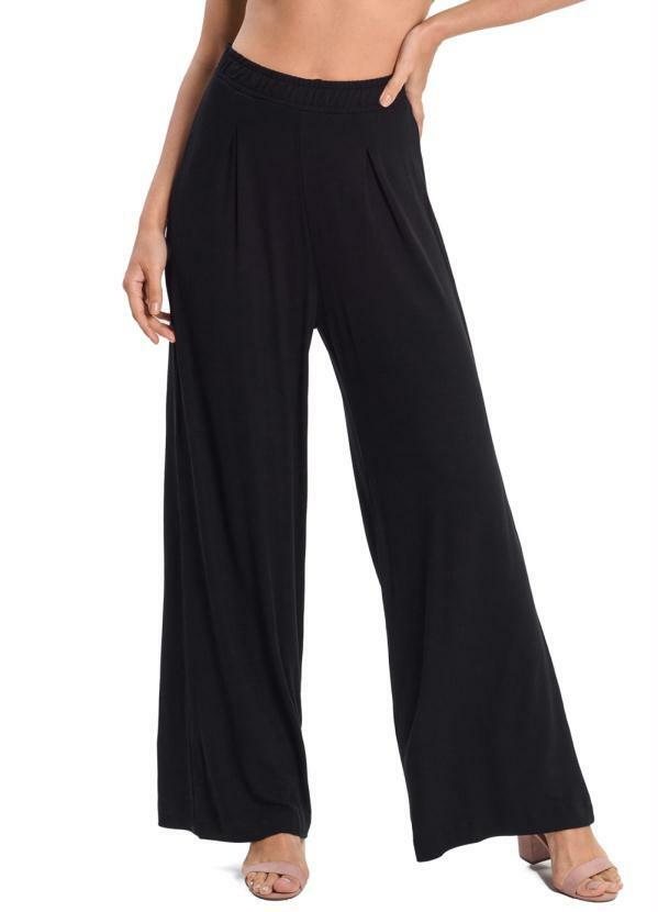 Rovitex - Calça Feminina Pantalona Preto