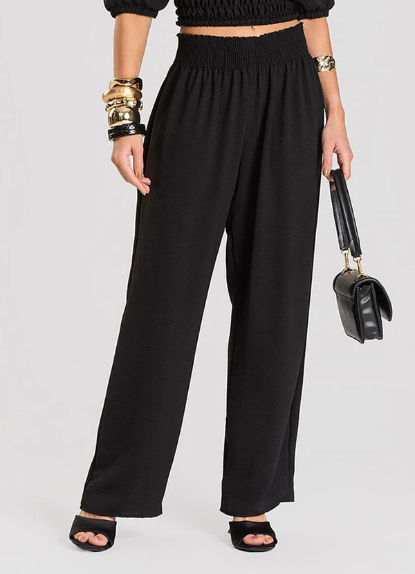 Dianna - Calça Feminina Pantalona Preto