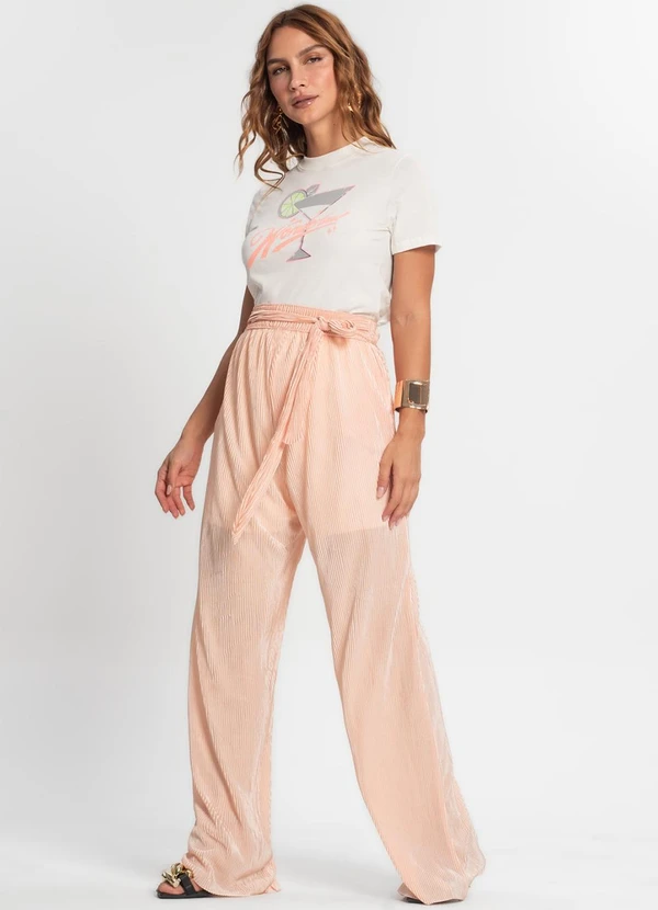 Endless - Calça Feminina Pantalona Rosa 5