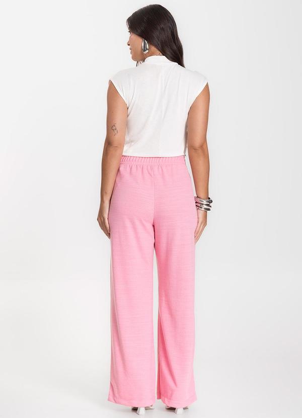 Infinita Cor - Calça Feminina Pantalona Rosa 4