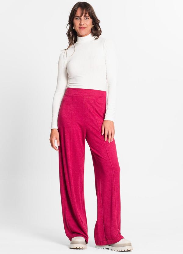 Rovitex - Calça Feminina Pantalona Vermelho 3