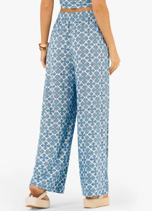 Rovitex - Calça Feminina Pantalona Viscotorcion Bege - ROVITEX