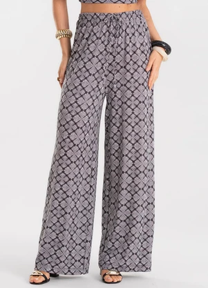 Rovitex - Calça Feminina Pantalona Viscotorcion Preto - ROVITEX