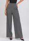 Rovitex - Calça Feminina Risca de Giz Alfaiataria Cinza - variação: Cinza