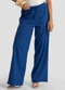Dianna - Calça Feminina Shape Pantalona em Linho Bege - variação: Azul