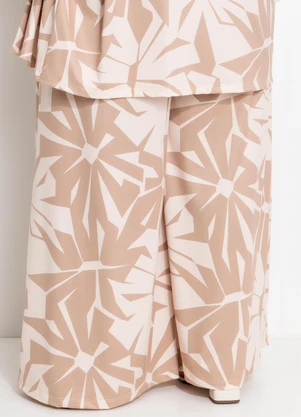 Quintess - Calça Floral Abstrato em Malha Crepe - QUINTESS