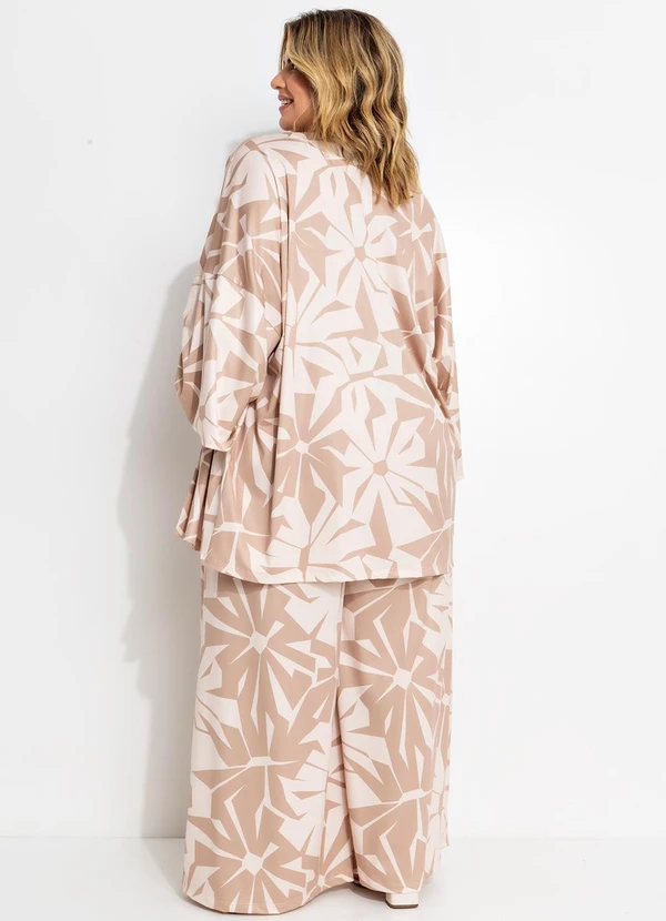 Quintess - Calça Floral Abstrato em Malha Crepe 4