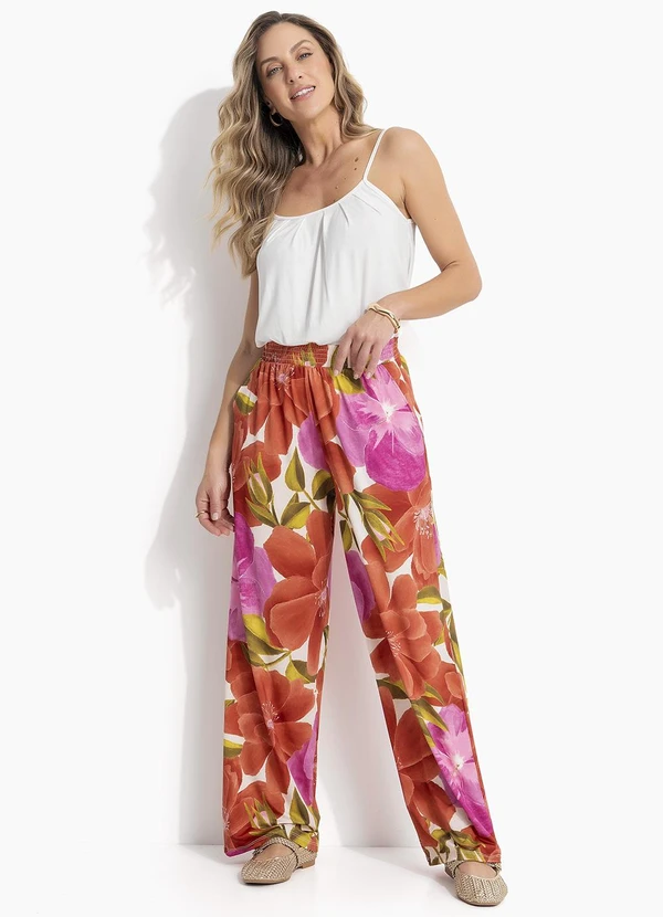 Quintess - Calça Floral Maxi em Malha Fria 9