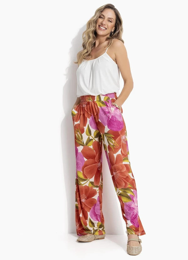 Quintess - Calça Floral Maxi em Malha Fria 6